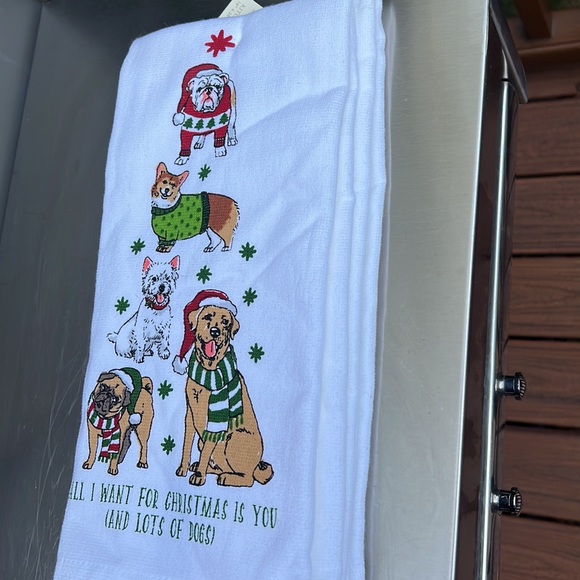 NWT Cynthia Rowley Set of 2 Kitchen Towels. For the Dog Lover. - Picture 7 of 10